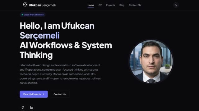 Building My Personal Portfolio: Tech Stack & Architecture